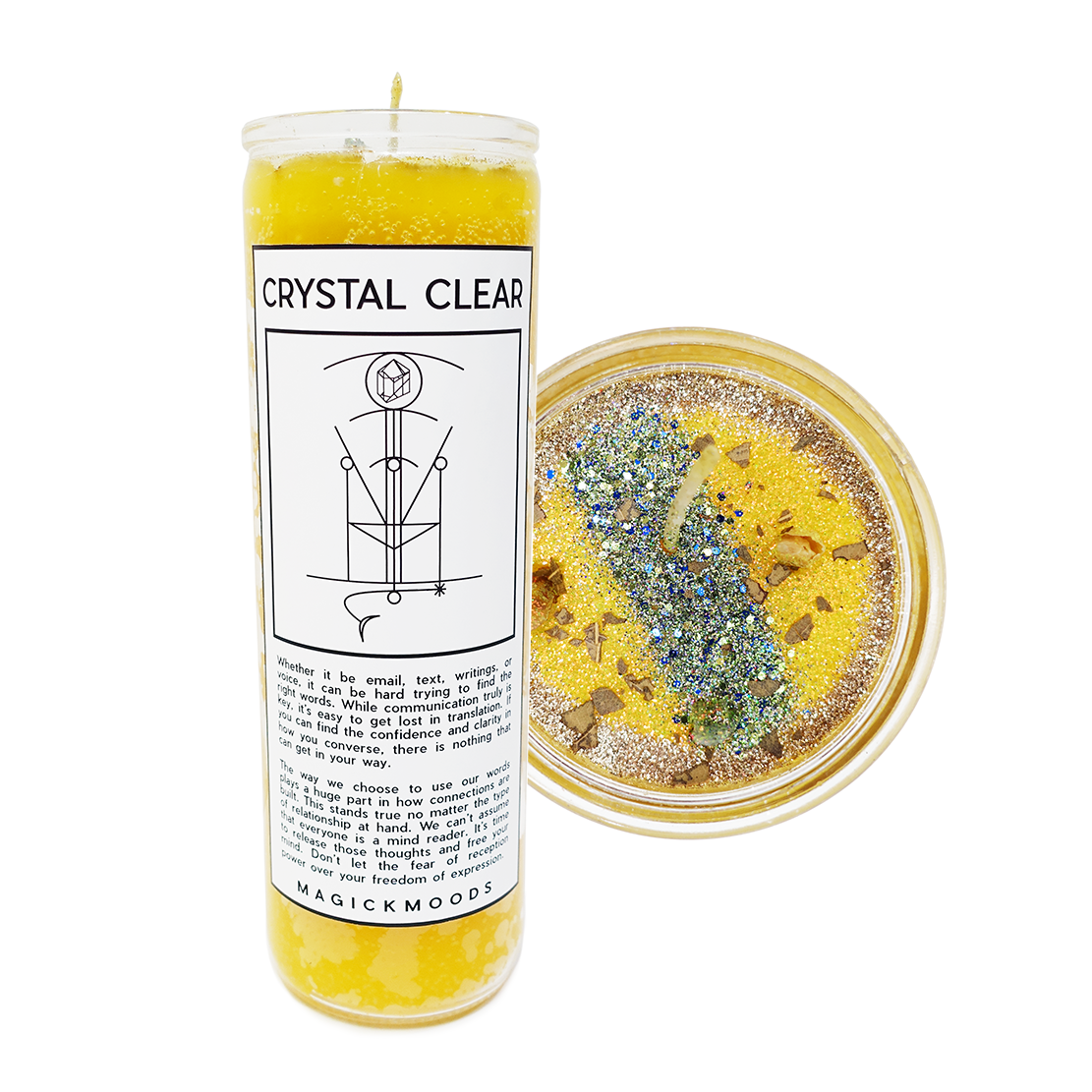 Crystal Clear 7-Day Meditation Candle - PREORDER - Ships by Feb 26th, 2024