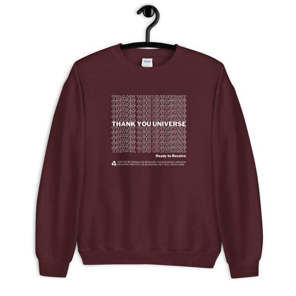 Thank You Universe Sweatshirt (Maroon) *Ships separately