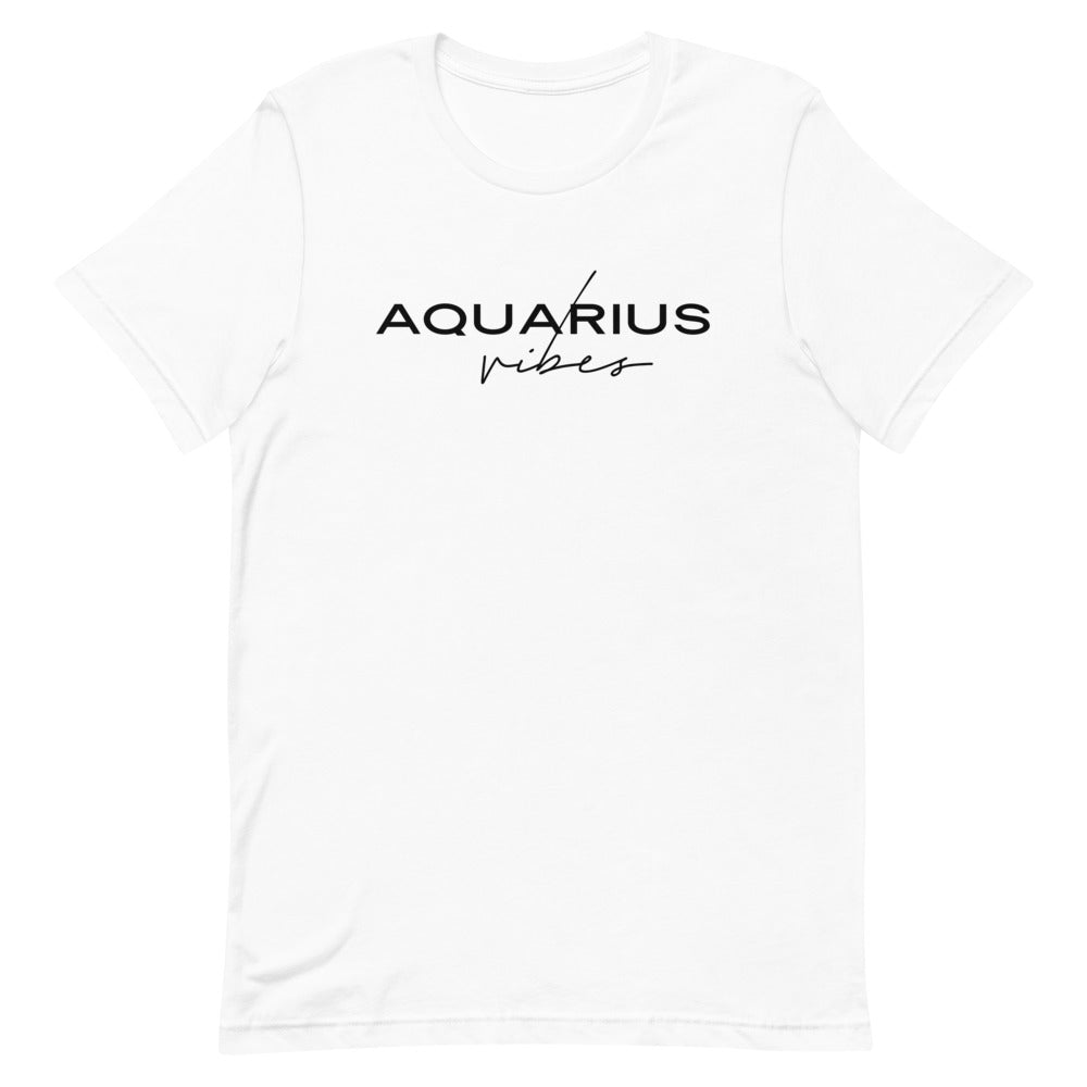 Aquarius Vibes Zodiac T-Shirt (White) *Ships separately
