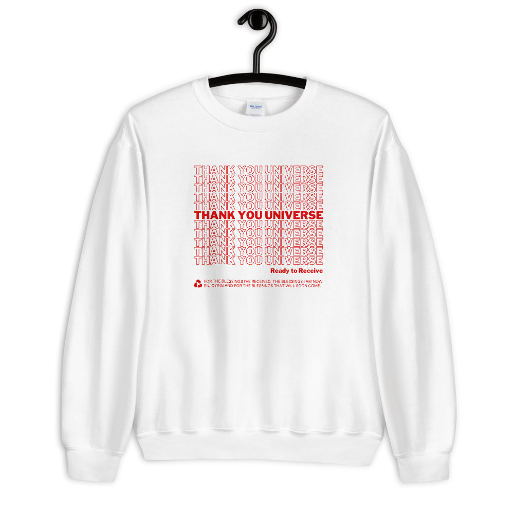 Thank You Universe Sweatshirt (White) *Ships separately