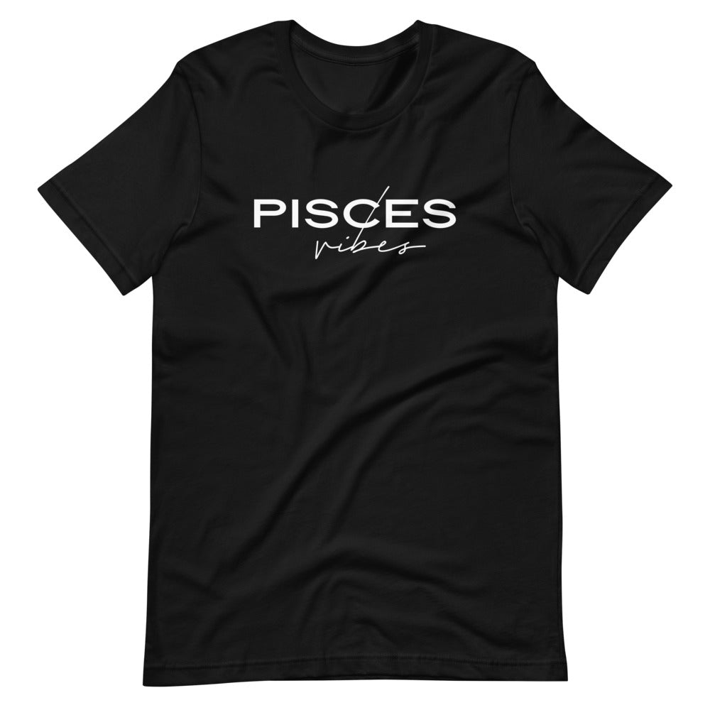 Pisces Vibes Zodiac T-Shirt (Black) *Ships separately