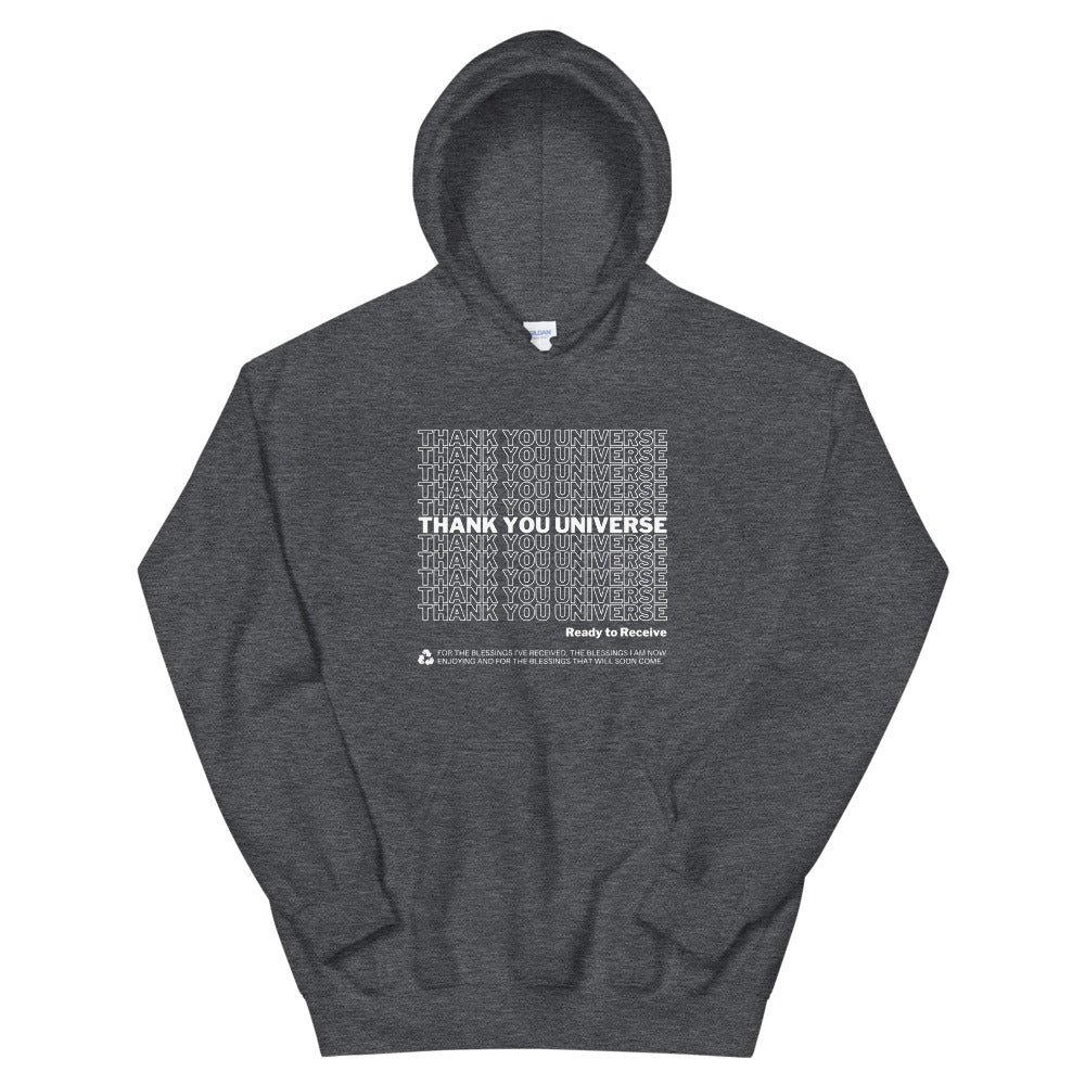 Thank You Universe Hoodie (Dark Heather Grey) *Ships separately