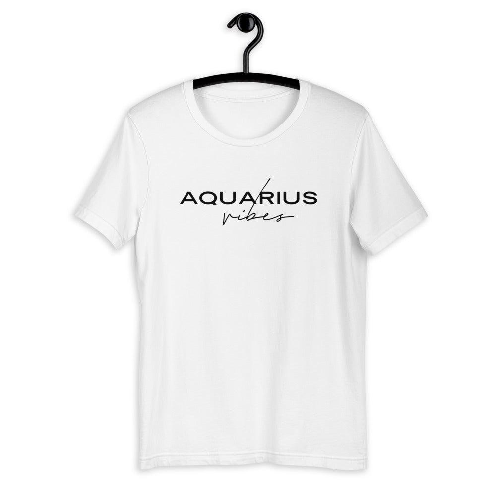 Aquarius Vibes Zodiac T-Shirt (White) *Ships separately