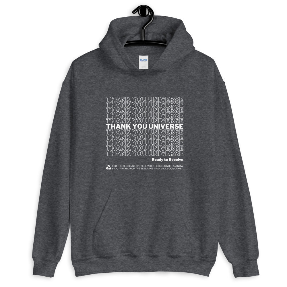 Thank You Universe Hoodie (Dark Heather Grey) *Ships separately