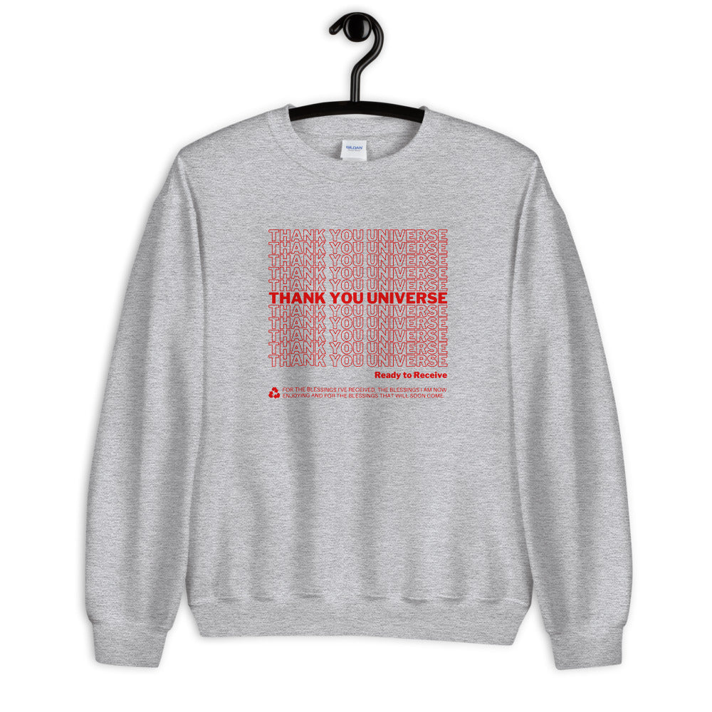 Thank You Universe Sweatshirt (Heather Grey) *Ships separately