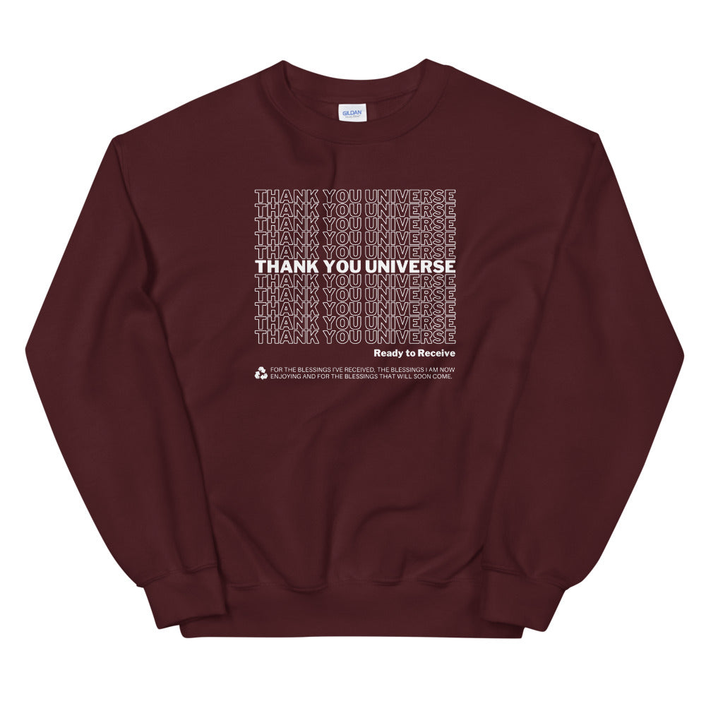 Thank You Universe Sweatshirt (Maroon) *Ships separately