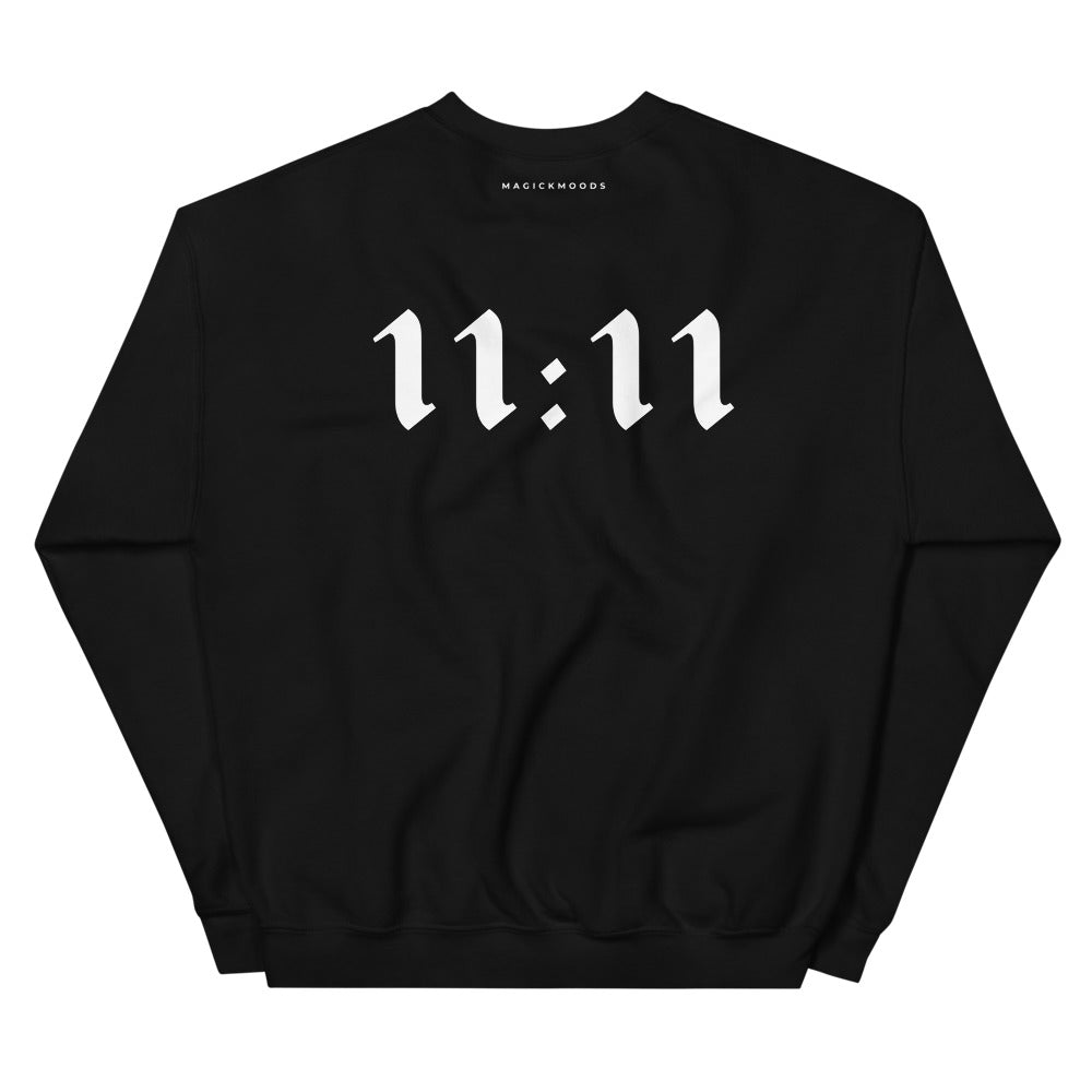 11:11 Angel Sweatshirt - Black (Front+Back Design) *Ships separately