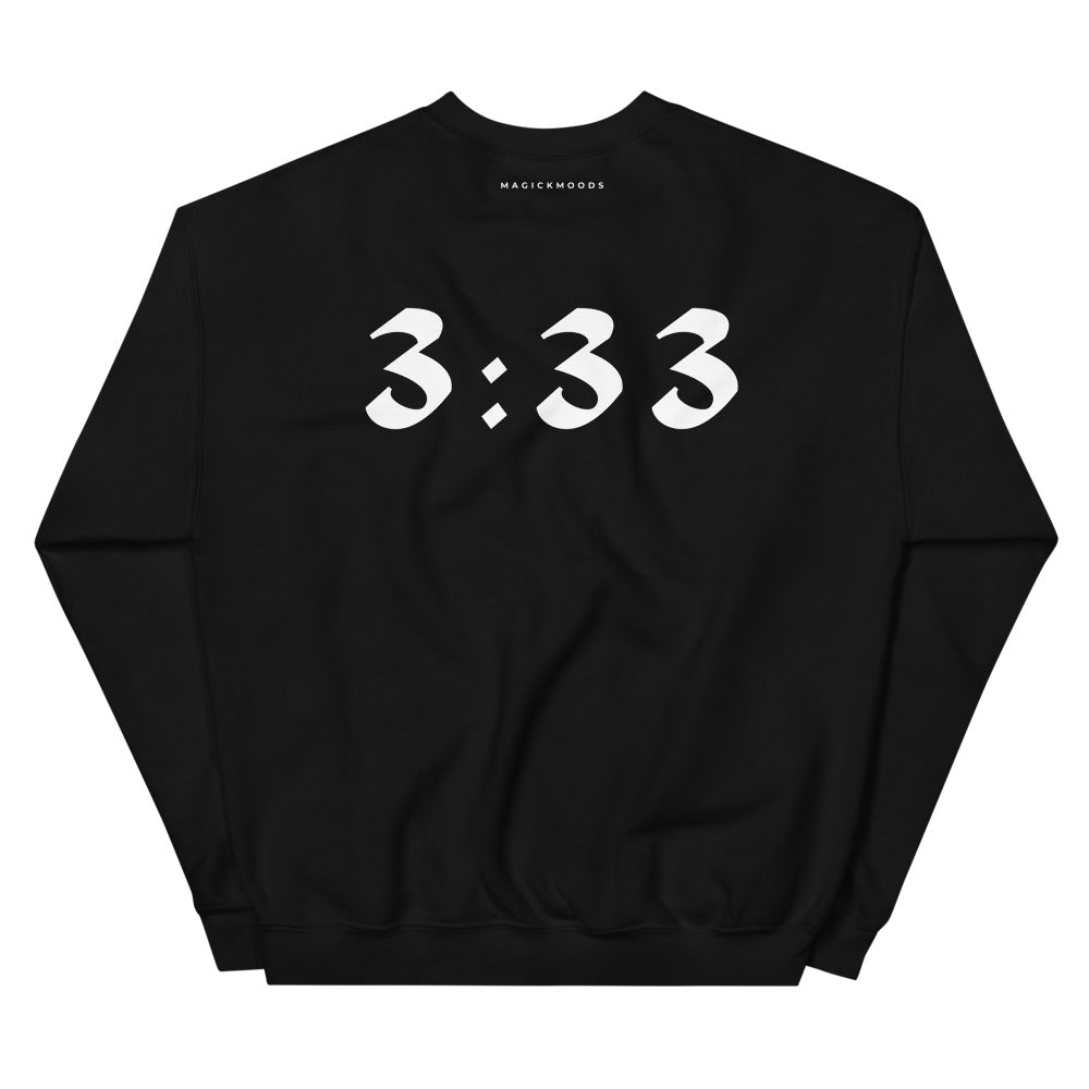 3:33 Angel Sweatshirt - Black (Front+Back Design) *Ships Separately