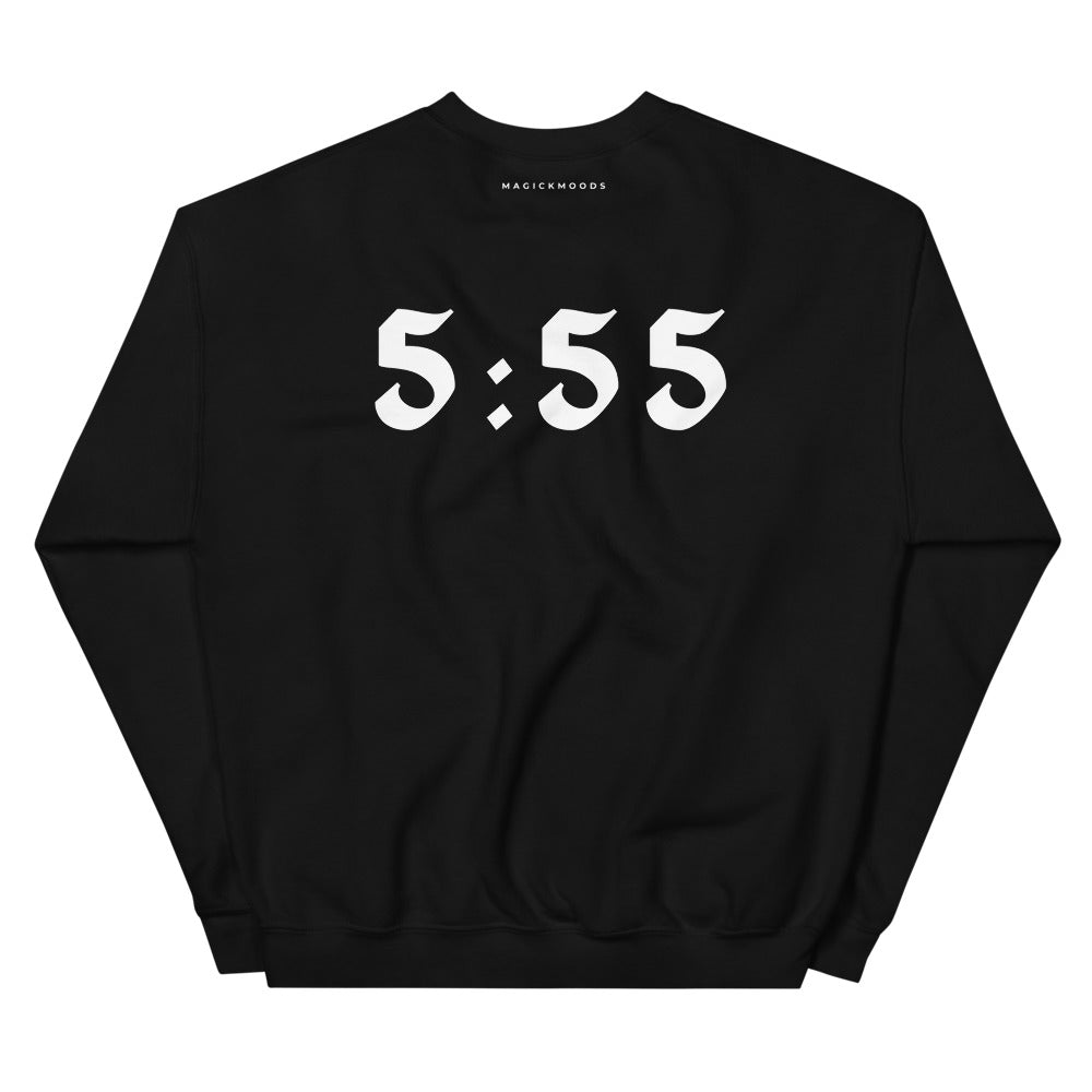 5:55 Angel Sweatshirt - Black (Front+Back Design) *Ships Separately