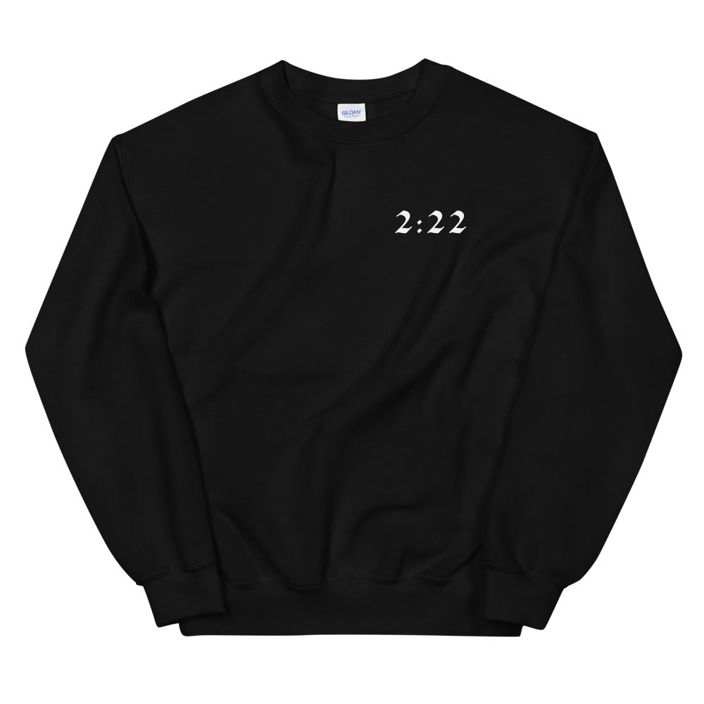 2:22 Angel Sweatshirt - Black (Front+Back Design) *Ships separately