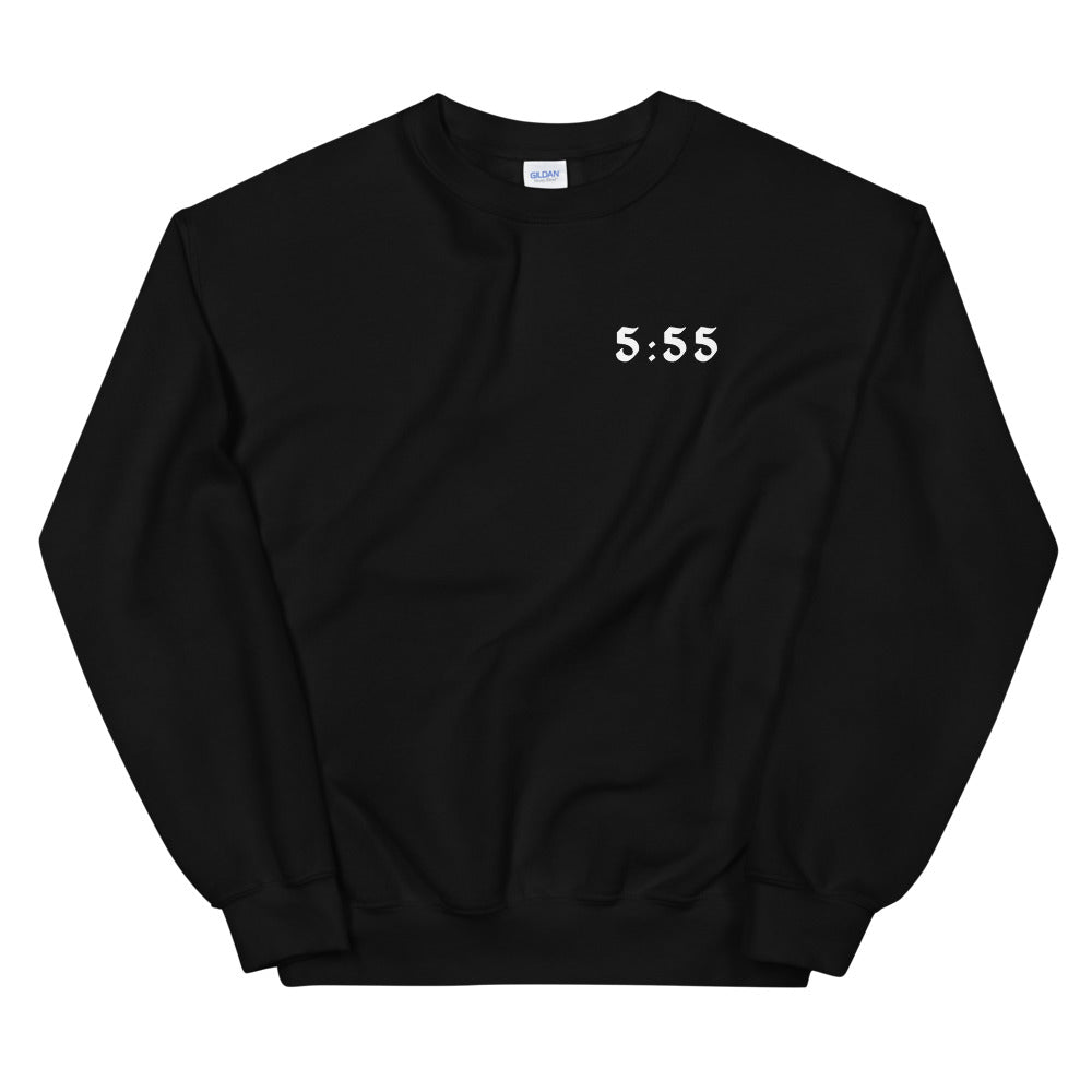 5:55 Angel Sweatshirt - Black (Front+Back Design) *Ships Separately