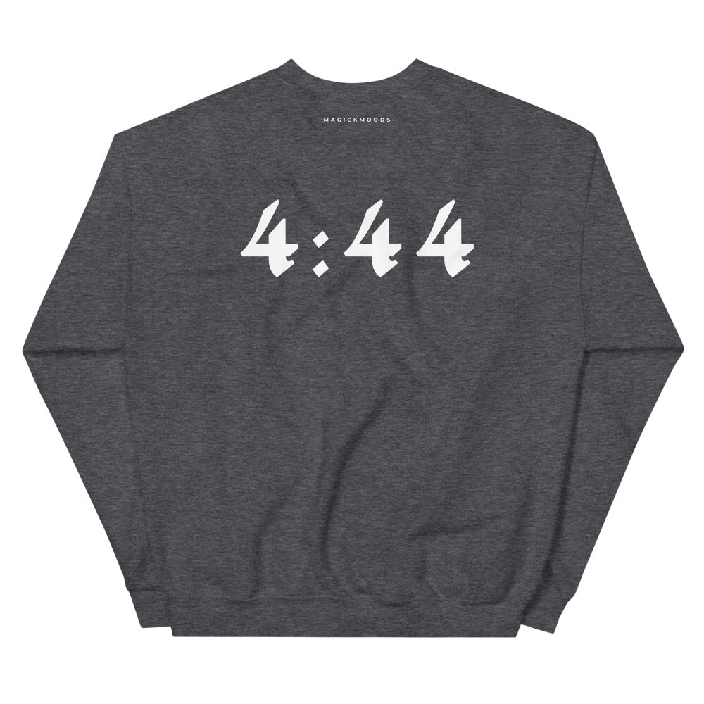 4:44 Angel Sweatshirt - Dark Heather Grey (Front+Back Design) *Ships Separately