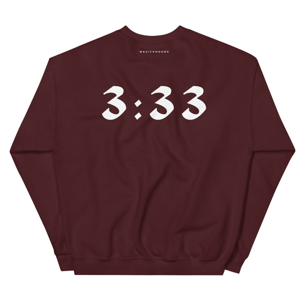 3:33 Angel Sweatshirt - Maroon (Front+Back Design) *Ships Separately