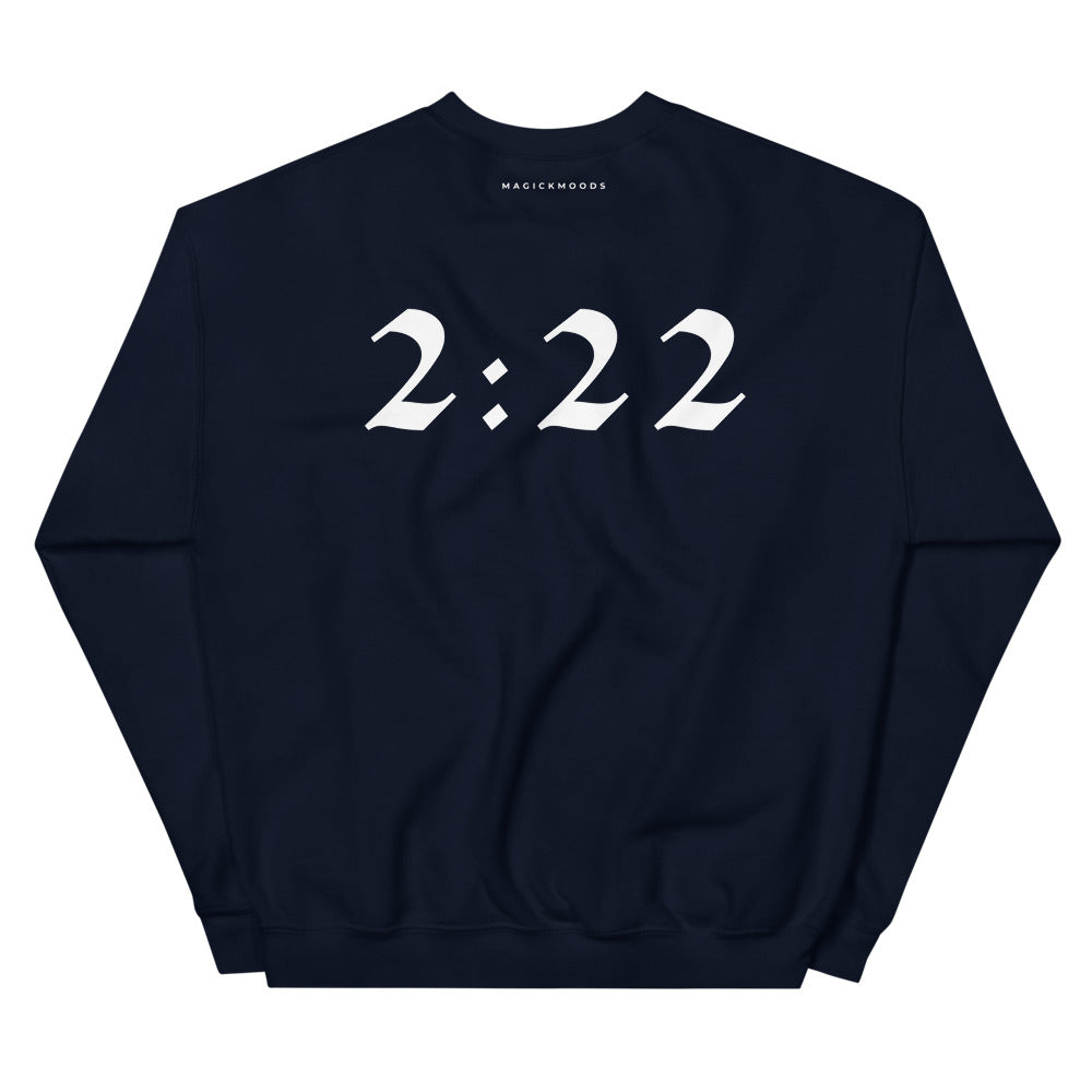 2:22 Angel Sweatshirt - Navy Blue (Front+Back Design) *Ships separately