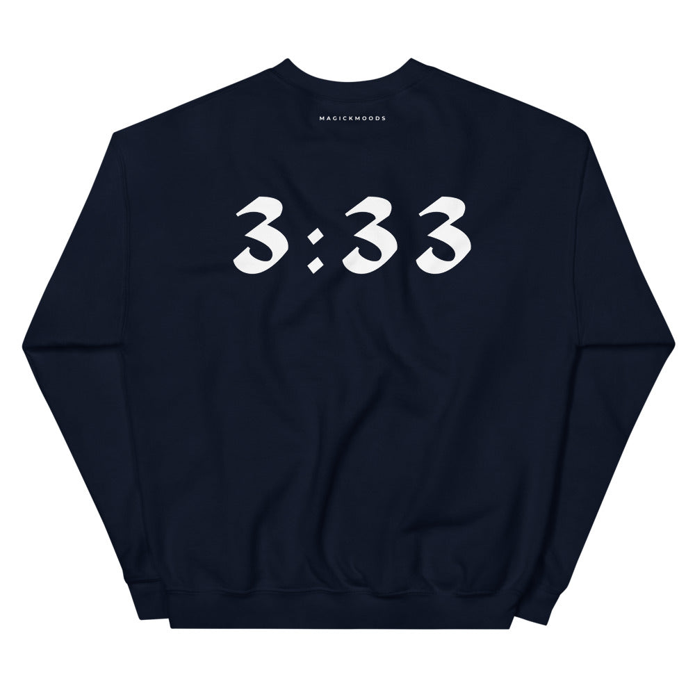 3:33 Angel Sweatshirt - Navy Blue (Front+Back Design) *Ships Separately