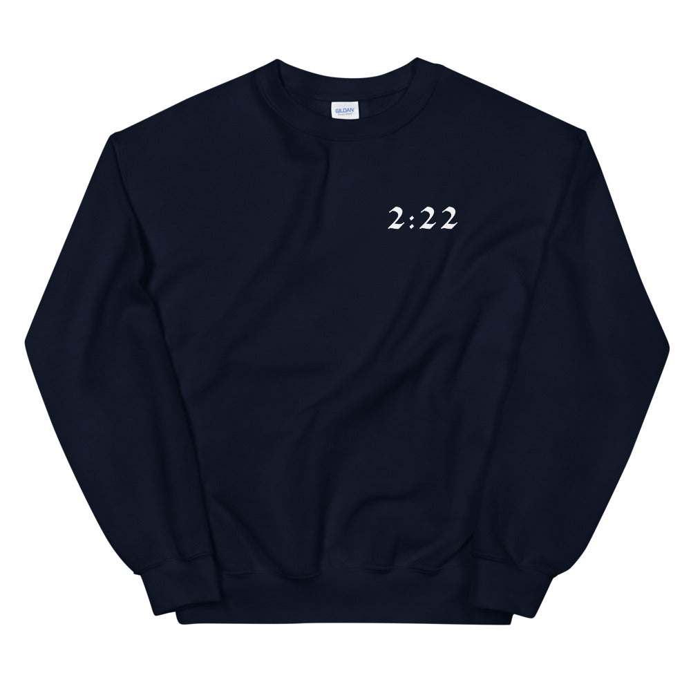 2:22 Angel Sweatshirt - Navy Blue (Front+Back Design) *Ships separately