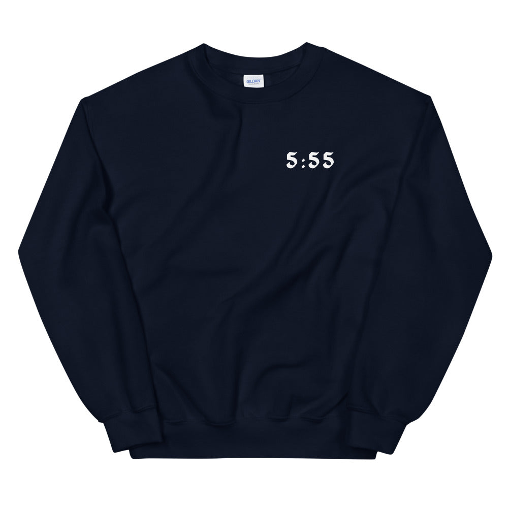 5:55 Angel Sweatshirt - Navy Blue (Front+Back Design) *Ships Separately