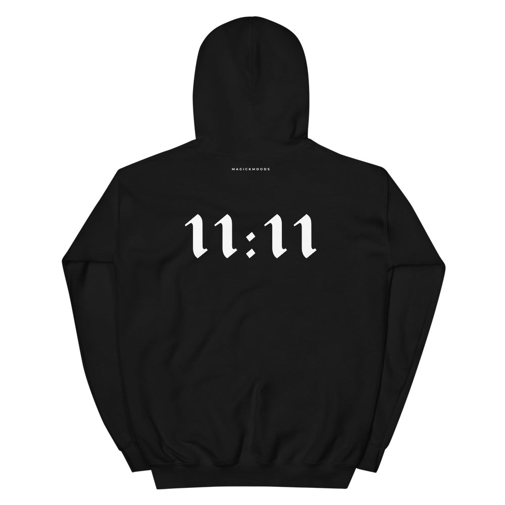 11:11 Angel Hoodie - Black (Front+Back Design) *Ships separately