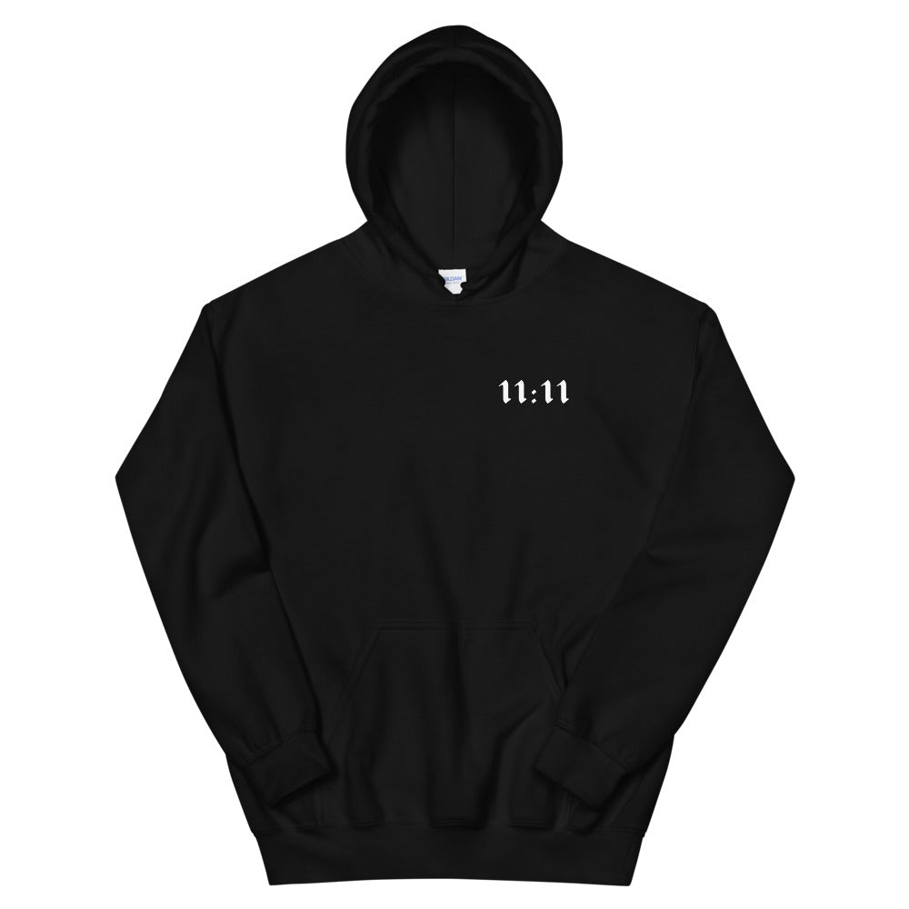 11:11 Angel Hoodie - Black (Front+Back Design) *Ships separately