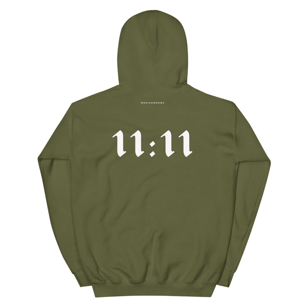 11:11 Angel Hoodie - Olive (Front+Back Design) *Ships separately