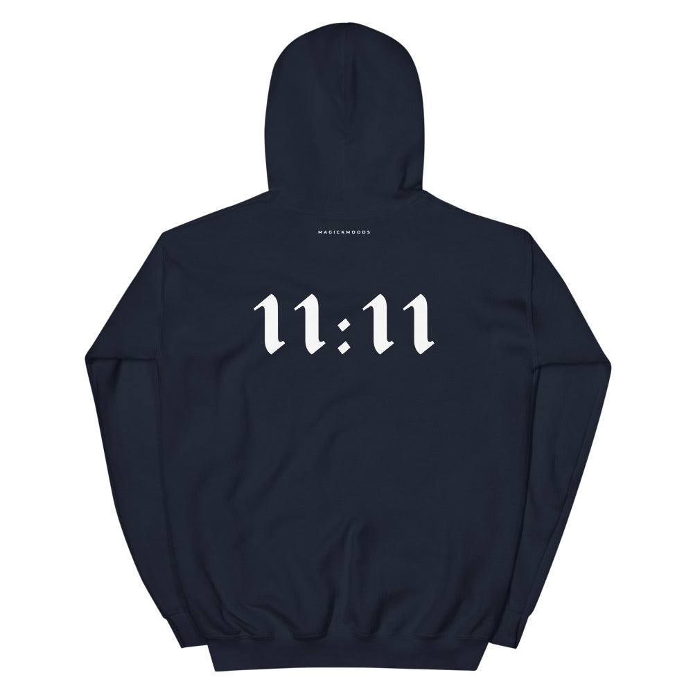 11:11 Angel Hoodie - Navy Blue (Front+Back Design) *Ships separately