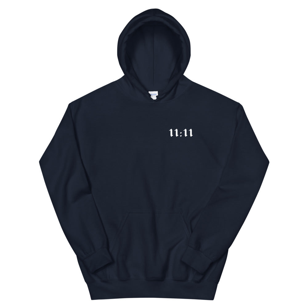 11:11 Angel Hoodie - Navy Blue (Front+Back Design) *Ships separately