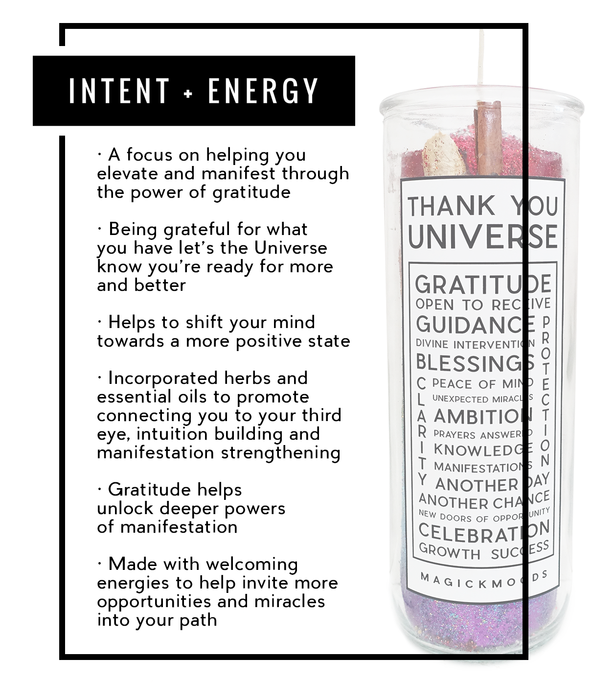 Thank You Universe 7-Day Meditation Candle - PREORDER - Ships by July 28th, 2023