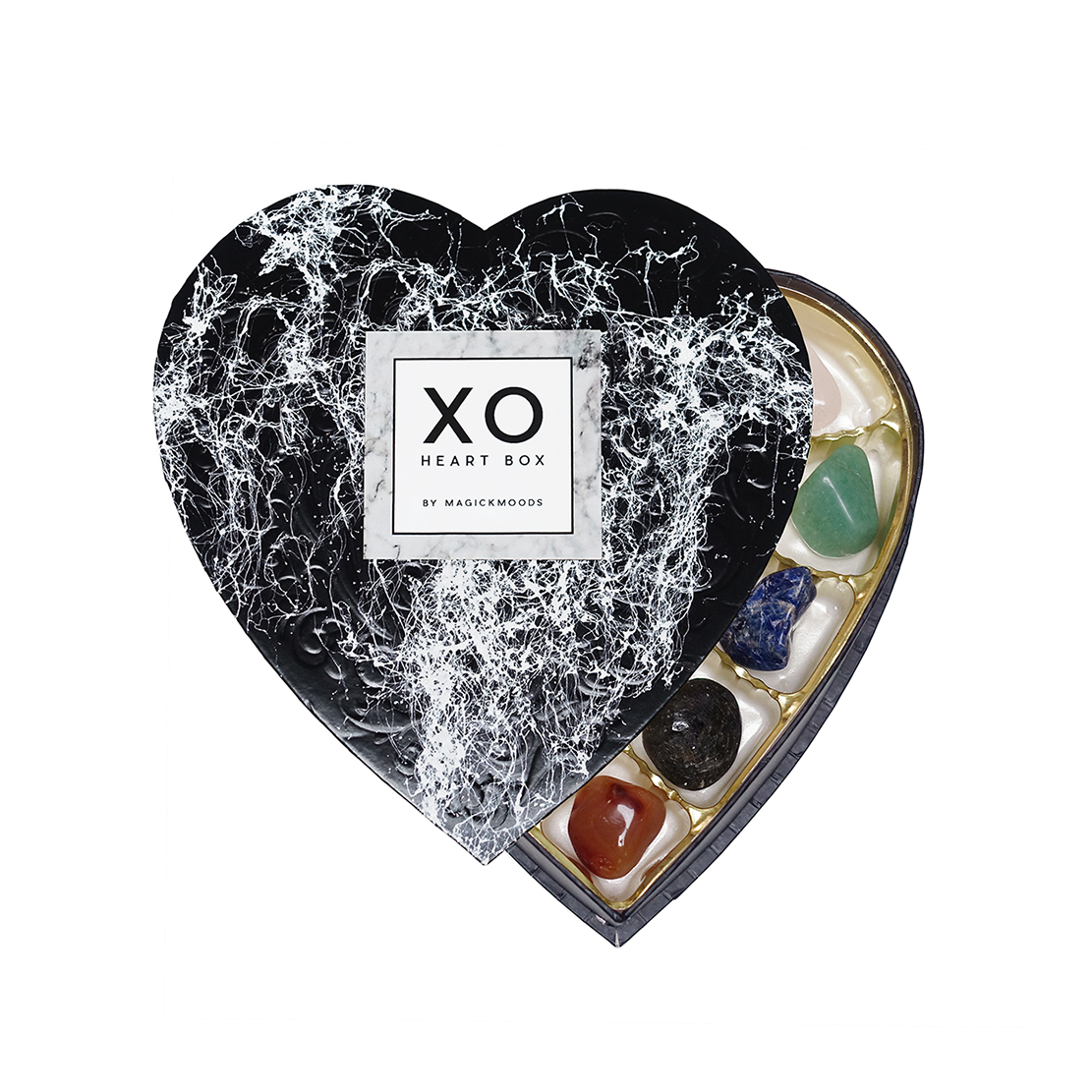 XO Crystal Heart Box *Hand-Marbled Special Edition*