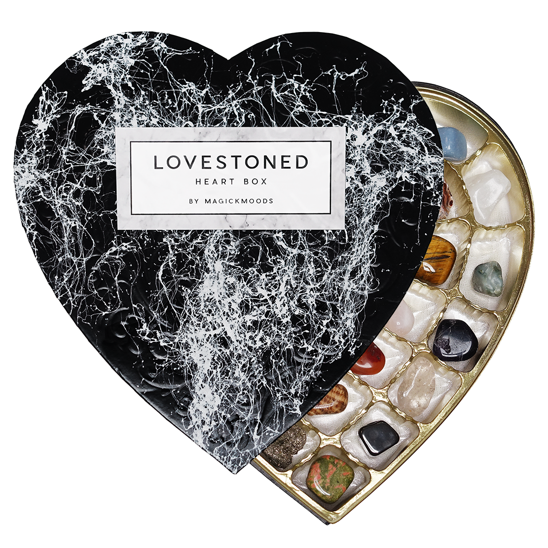 Lovestoned Crystal Heart Box *Hand-Marbled Special Edition*