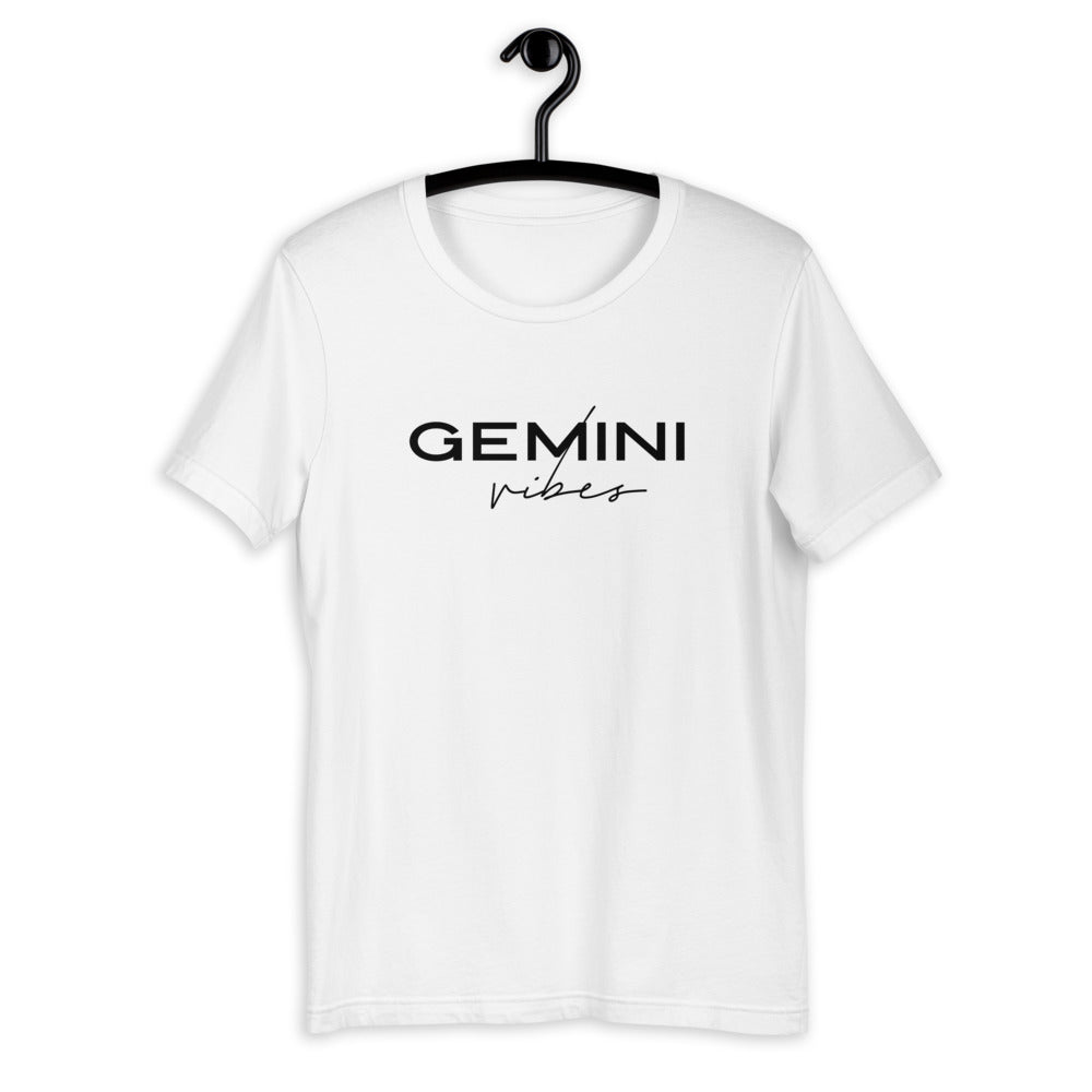 Gemini Vibes Zodiac T-Shirt (White) *Ships separately