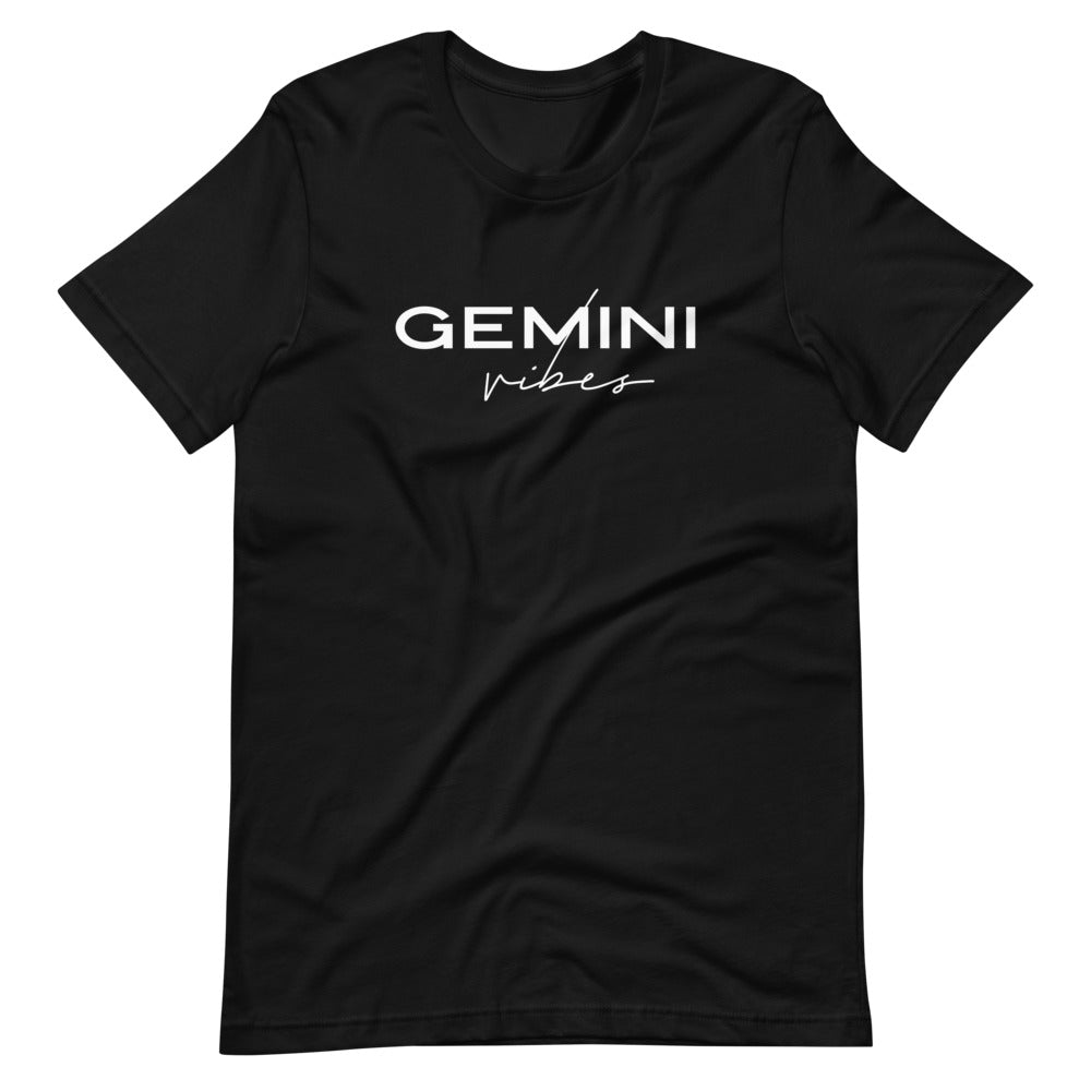 Gemini Vibes Zodiac T-Shirt (Black) *Ships separately