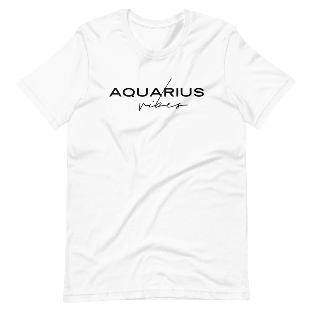 Aquarius Vibes Zodiac T-Shirt (White) *Ships separately