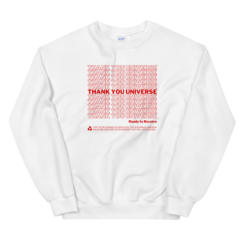 Thank You Universe Sweatshirt (White) *Ships separately