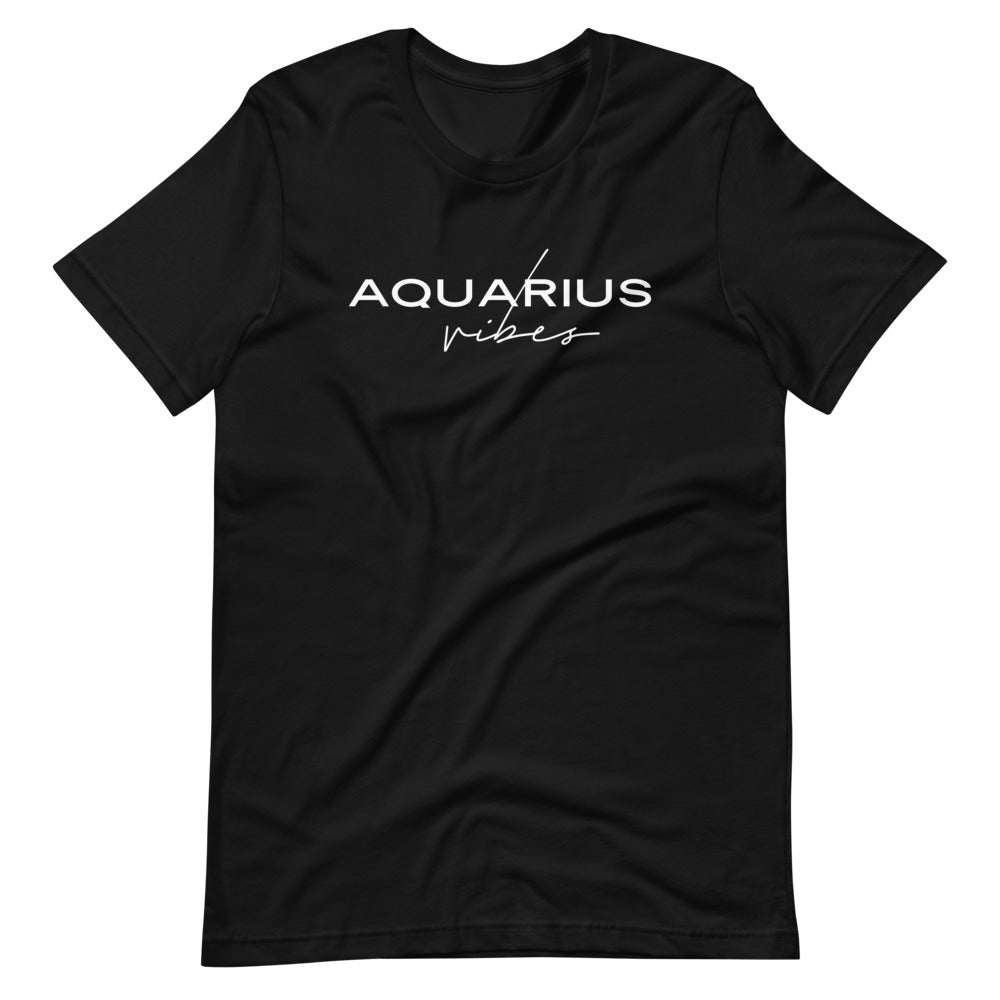 Aquarius Vibes Zodiac T-Shirt (Black) *Ships separately