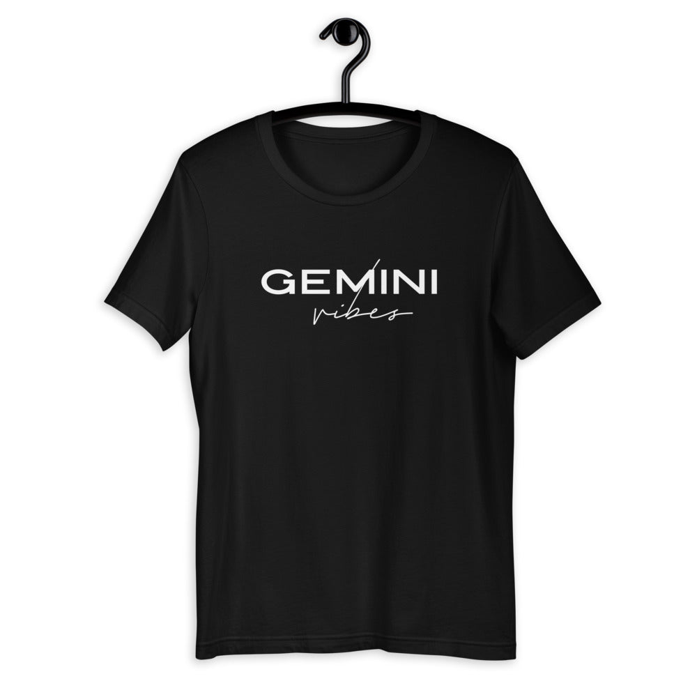 Gemini Vibes Zodiac T-Shirt (Black) *Ships separately