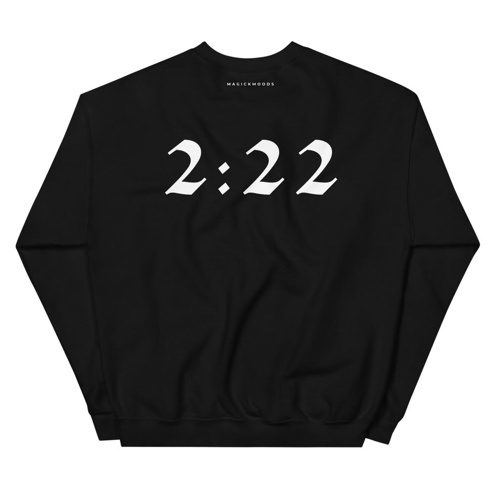 2:22 Angel Sweatshirt - Black (Front+Back Design) *Ships separately