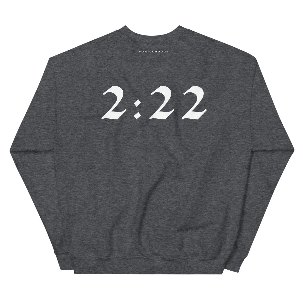 2:22 Angel Sweatshirt - Dark Heather Grey (Front+Back Design) *Ships separately