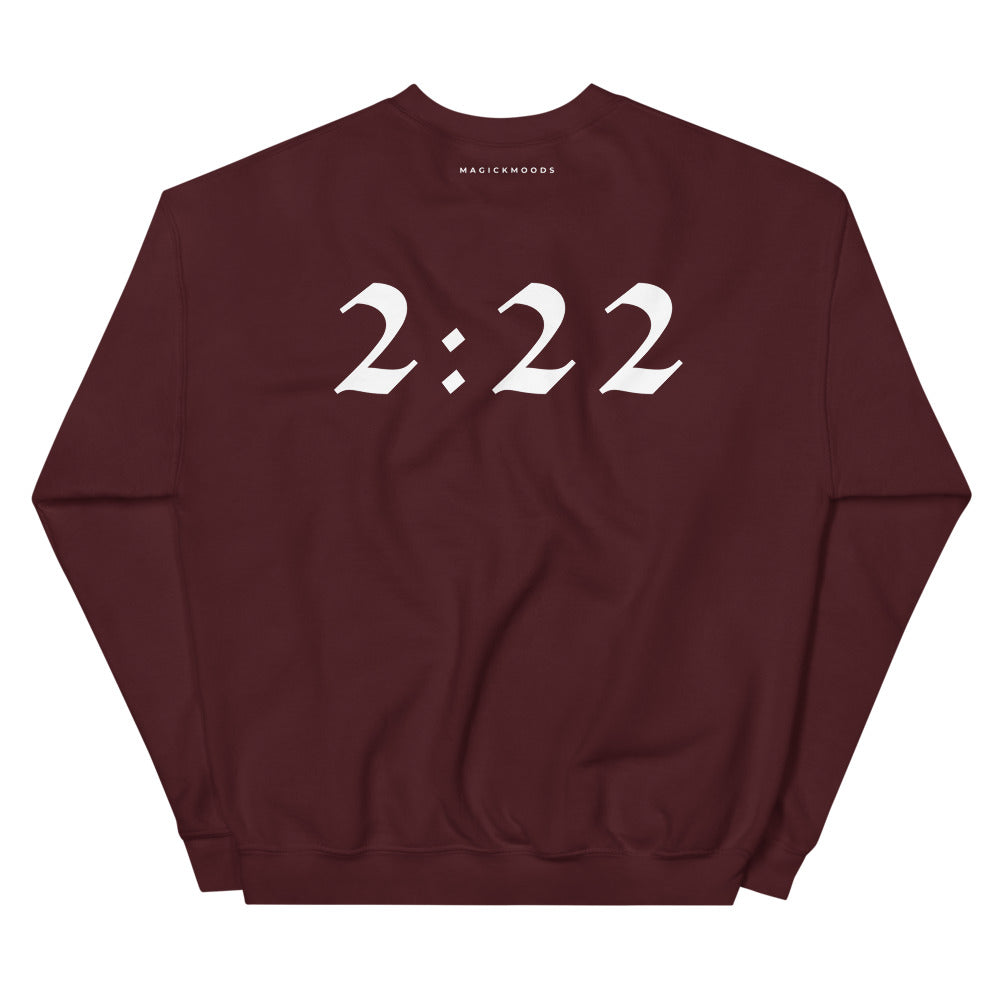 2:22 Angel Sweatshirt - Maroon (Front+Back Design) *Ships separately