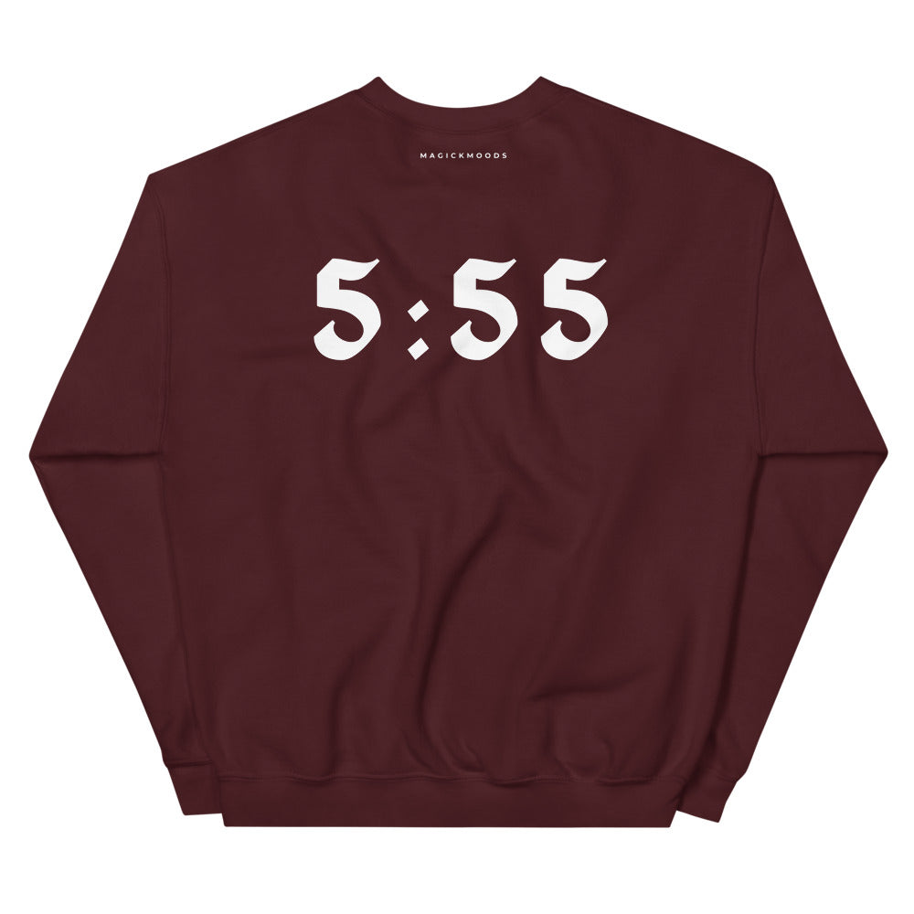 5:55 Angel Sweatshirt - Maroon (Front+Back Design) *Ships Separately