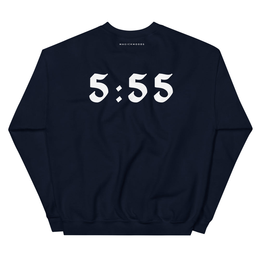5:55 Angel Sweatshirt - Navy Blue (Front+Back Design) *Ships Separately