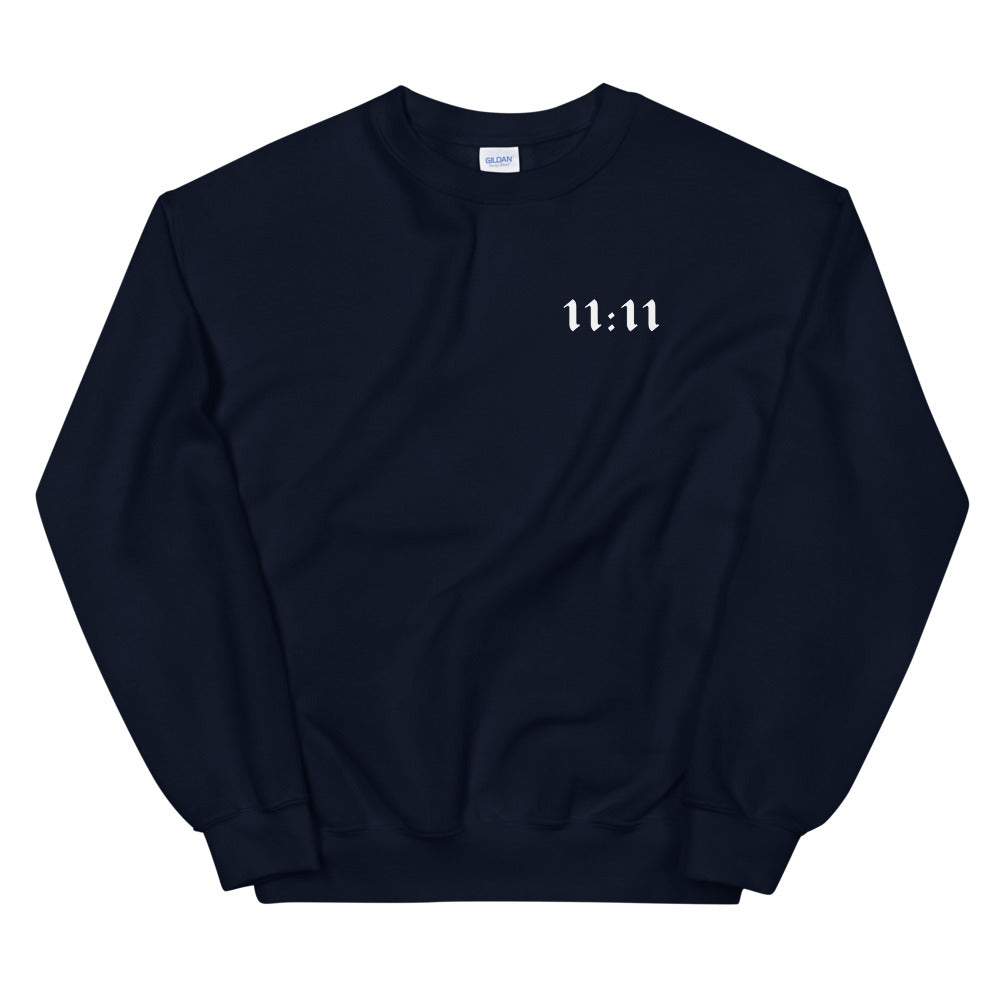 11:11 Angel Sweatshirt - Navy Blue (Front+Back Design) *Ships separately