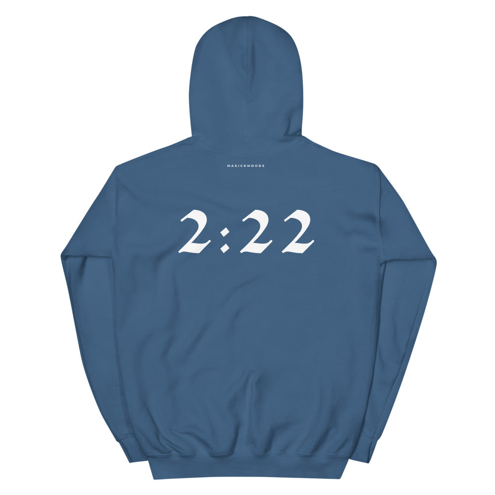 2:22 Angel Hoodie - Steel Blue (Front+Back Design) *Ships separately